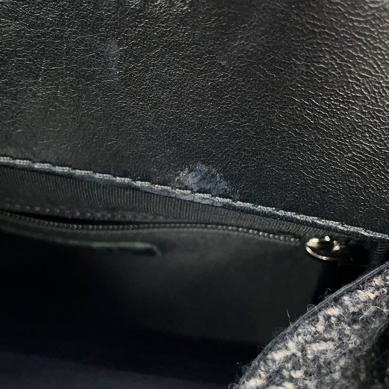 シャネル ワンショルダーバッグ ココマーク マトラッセ ツイード CHANEL 黒 セール品