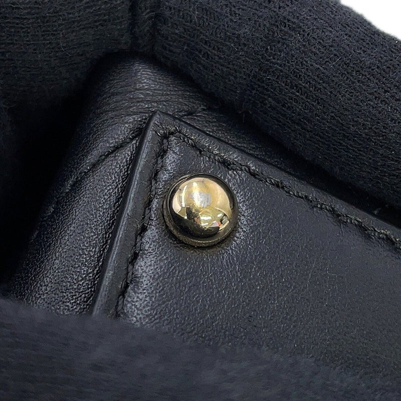 シャネル チェーンショルダーバッグ シェブロン ココマーク レザー CHANEL Vステッチ 黒 2way
