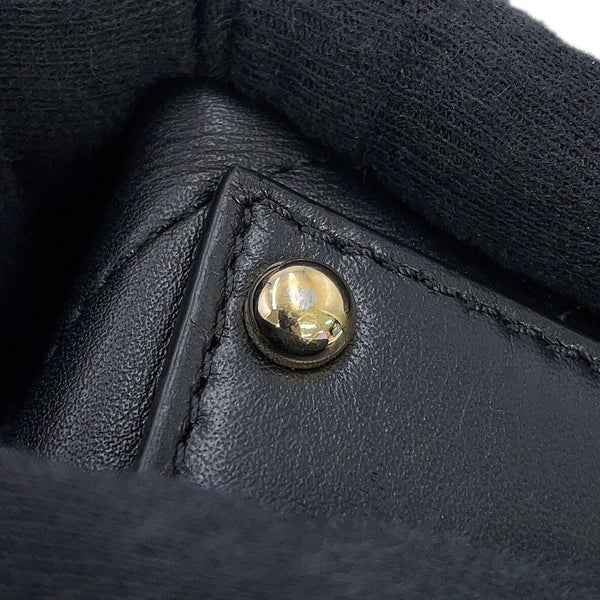 シャネル チェーンショルダーバッグ シェブロン ココマーク レザー CHANEL Vステッチ 黒 2way