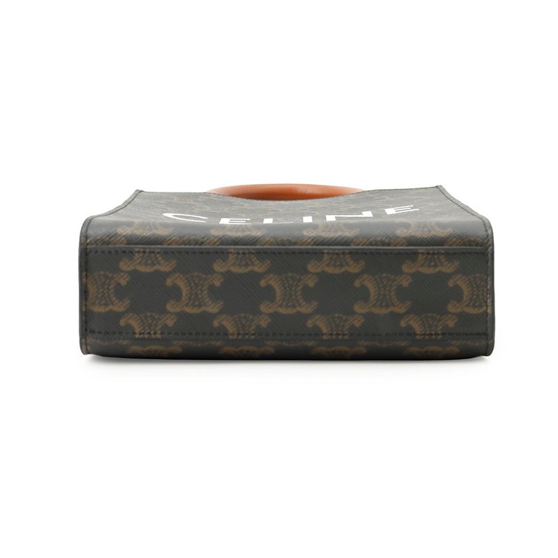 セリーヌ ハンドバッグ トリオンフ ミニ バーティカル カバ PVC レザー 194372 CELINE 2way