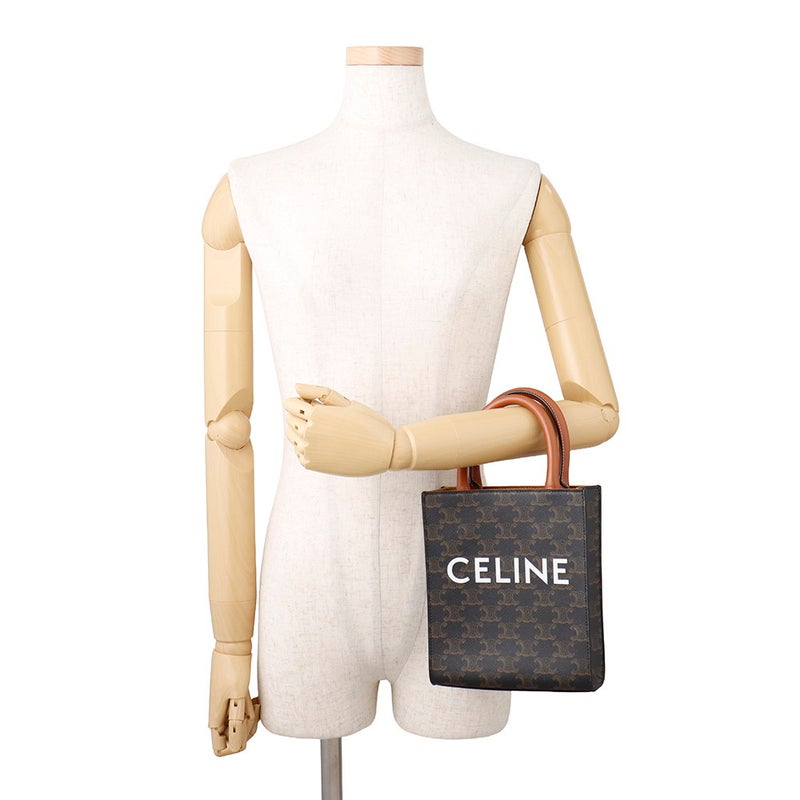 セリーヌ ハンドバッグ トリオンフ ミニ バーティカル カバ PVC レザー 194372 CELINE 2way