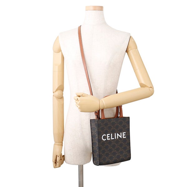 セリーヌ ハンドバッグ トリオンフ ミニ バーティカル カバ PVC レザー 194372 CELINE 2way