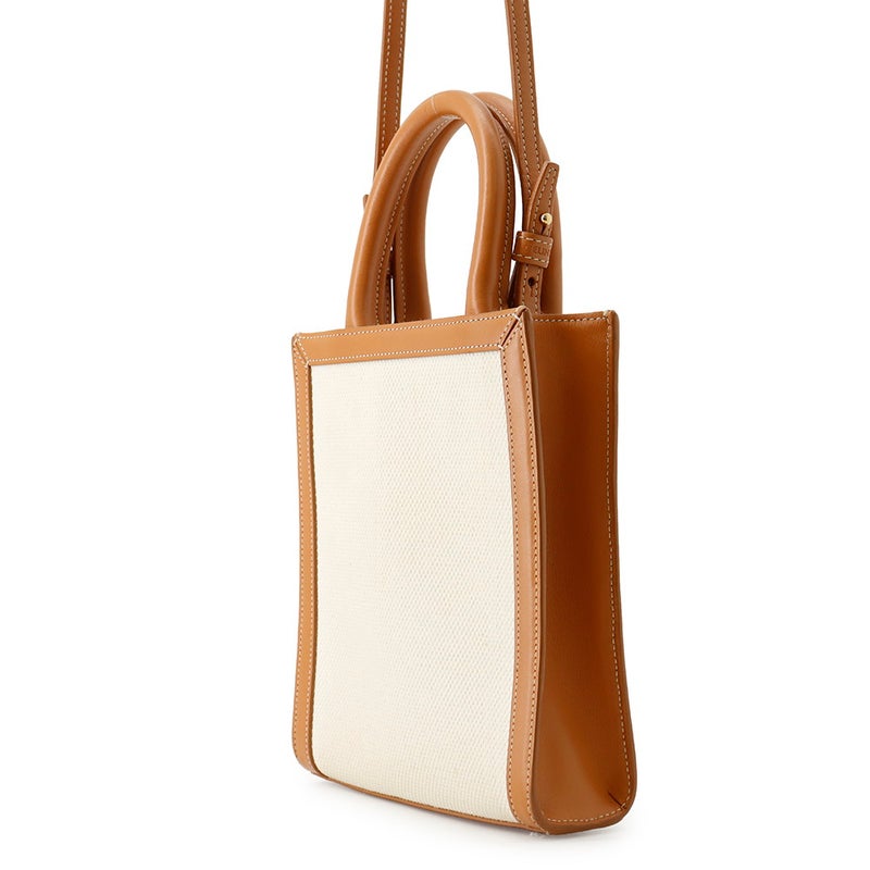 セリーヌ ハンドバッグ ミニ バーティカル カバ キャンバス レザー 193302 CELINE 2way