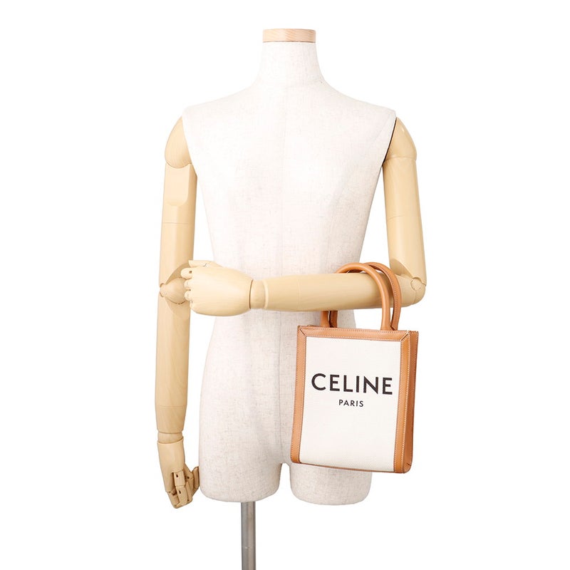 セリーヌ ハンドバッグ ミニ バーティカル カバ キャンバス レザー 193302 CELINE 2way