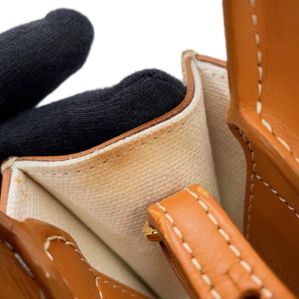 セリーヌ ハンドバッグ ミニ バーティカル カバ キャンバス レザー 193302 CELINE 2way