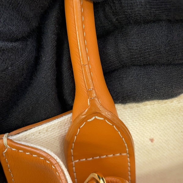 セリーヌ ハンドバッグ ミニ バーティカル カバ キャンバス レザー 193302 CELINE 2way