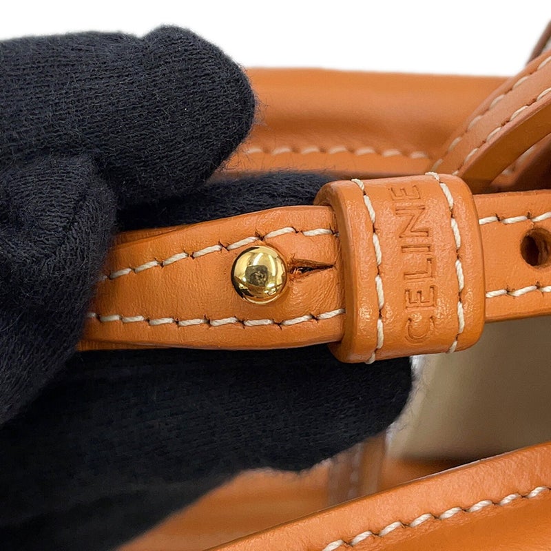 セリーヌ ハンドバッグ ミニ バーティカル カバ キャンバス レザー 193302 CELINE 2way
