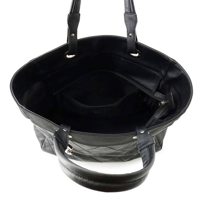 シャネル トートバッグ マトラッセ パリビアリッツ トートMM ココチャーム A34209 CHANEL 黒