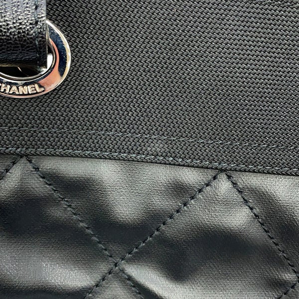 シャネル トートバッグ マトラッセ パリビアリッツ トートMM ココチャーム A34209 CHANEL 黒