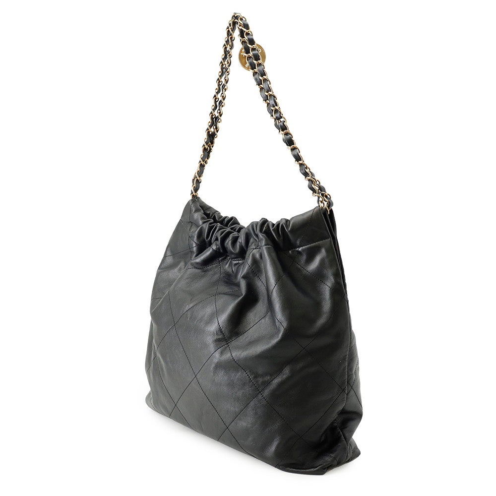 シャネル チェーンショルダーバッグ CHANEL22 ミディアム カーフレザー