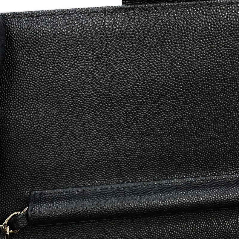 シャネル チェーンショルダーバッグ ココマーク マトラッセ フラップ スモール キャビアスキン AS3003 CHANEL 黒