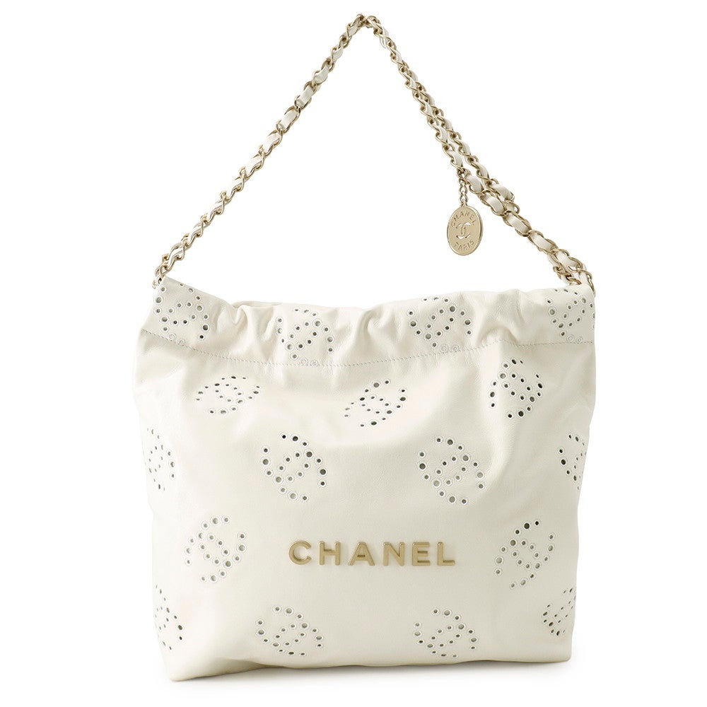 シャネル チェーンショルダーバッグ マトラッセ パンチング CHANEL 22