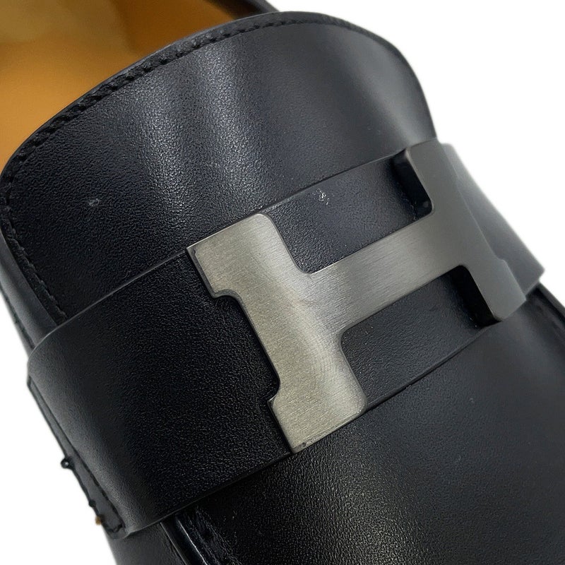 エルメス ローファー モカシン オノレ カーフレザー メンズサイズ40 HERMES 靴 黒