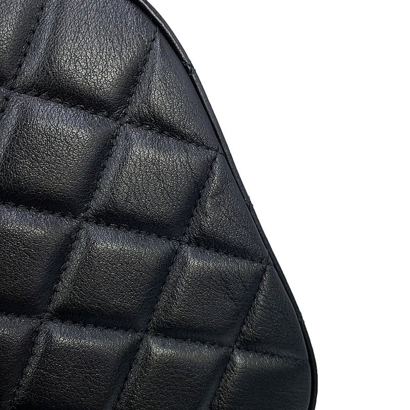 シャネル チェーンショルダーバッグ マトラッセ ココマーク ハーフムーン フォンフォルダー AP3367 CHANEL 黒