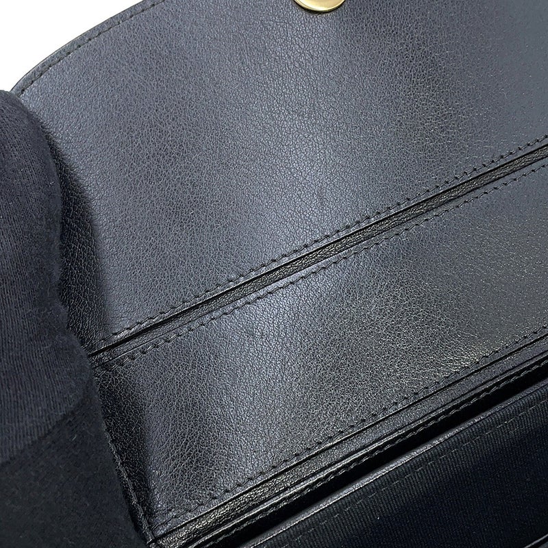シャネル チェーンショルダーバッグ マトラッセ ココマーク ハーフムーン フォンフォルダー AP3367 CHANEL 黒