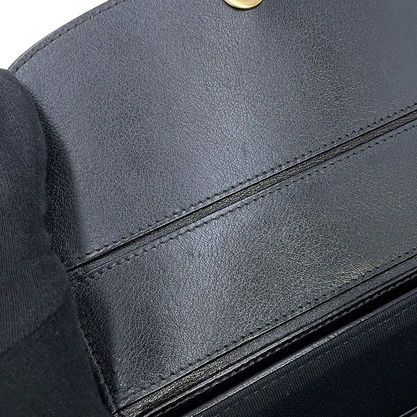 シャネル チェーンショルダーバッグ マトラッセ ココマーク ハーフムーン フォンフォルダー AP3367 CHANEL 黒