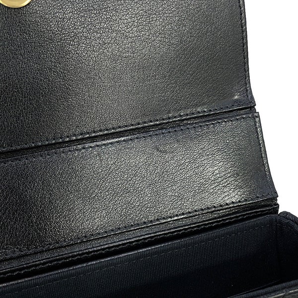 シャネル チェーンショルダーバッグ マトラッセ ココマーク ハーフムーン フォンフォルダー AP3367 CHANEL 黒