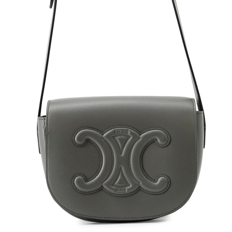 セリーヌ ショルダーバッグ キュイル トリオンフ フォルコ カーフレザー 198263 CELINE
