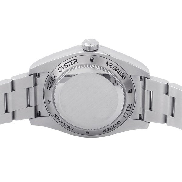 ロレックス ミルガウス グリーンガラス ランダムシリアル ルーレット 116400GV ROLEX 腕時計 黒文字盤