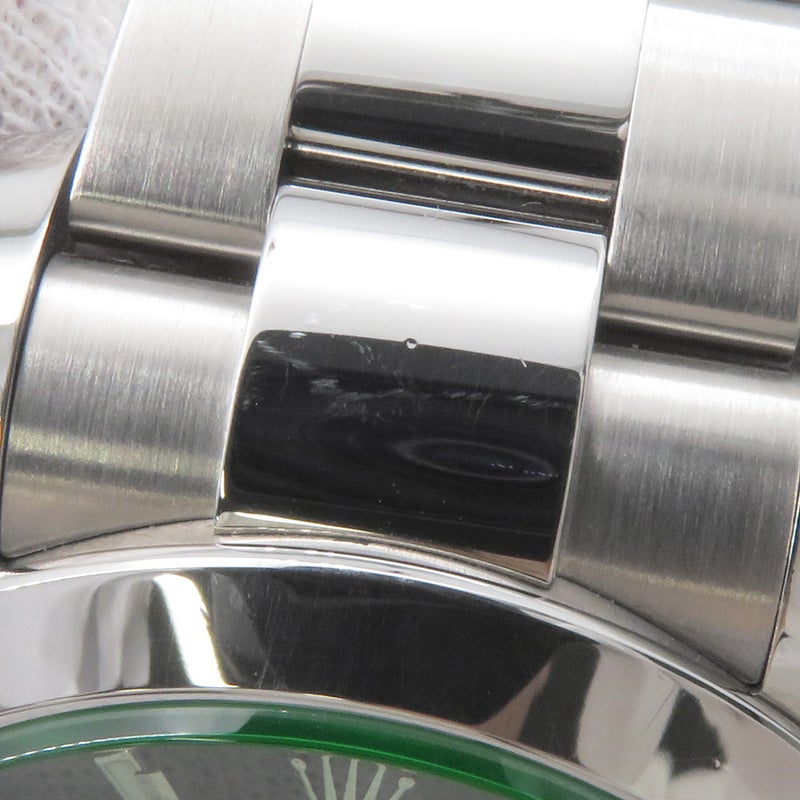 ロレックス ミルガウス グリーンガラス ランダムシリアル ルーレット 116400GV ROLEX 腕時計 黒文字盤