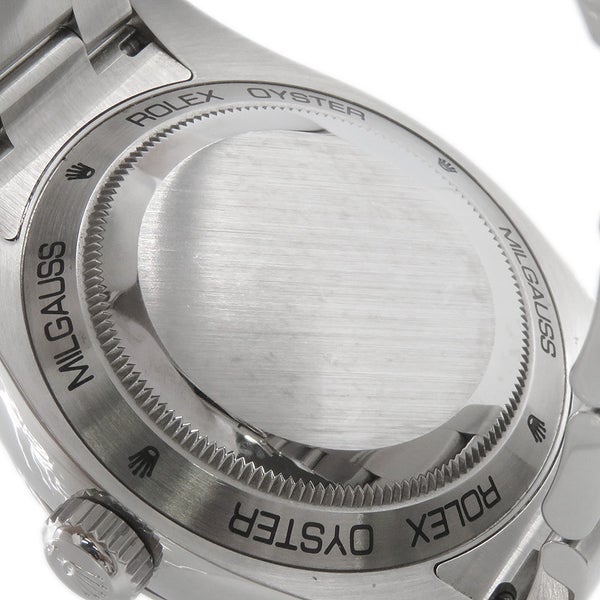 ロレックス ミルガウス グリーンガラス ランダムシリアル ルーレット 116400GV ROLEX 腕時計 黒文字盤