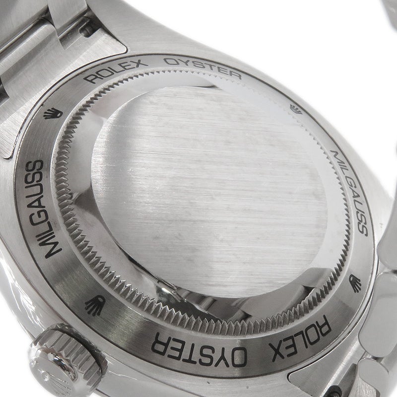 ロレックス ミルガウス グリーンガラス ランダムシリアル ルーレット 116400GV ROLEX 腕時計 黒文字盤