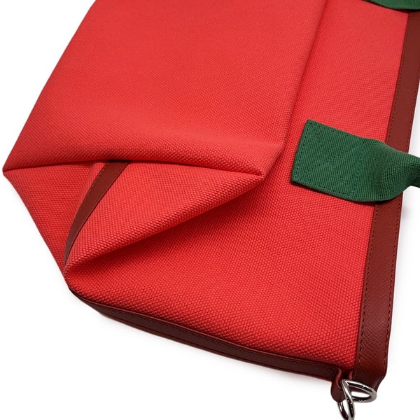 エルメス トートバッグ ソーカバス プティアッシュ  オレンジ/グリーン/シルバー金具 キャンバス/エプソン