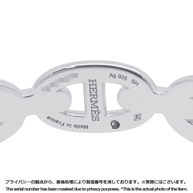 エルメス ブレスレット シェーヌダンクル アンシェネ ダブル SV925シルバー サイズSH HERMES バングル Chaine d'Ancre Enchainee