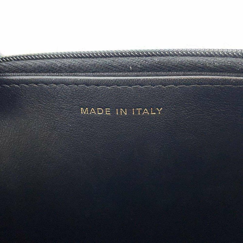 シャネル チェーンウォレット ツイード ココマーク CHANEL 財布 黒 白