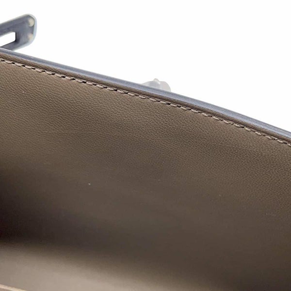 エルメス ハンドバッグ ミニケリードゥ 外縫い ヴェルソ ブラック/オリガノ/シルバー金具 シェブルミゾル W刻印 黒 シェーブル