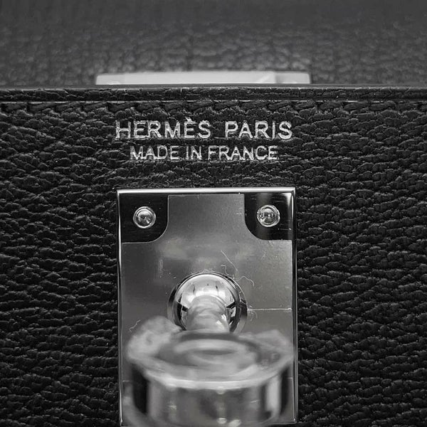 エルメス ハンドバッグ ミニケリードゥ 外縫い ヴェルソ ブラック/オリガノ/シルバー金具 シェブルミゾル W刻印 黒 シェーブル