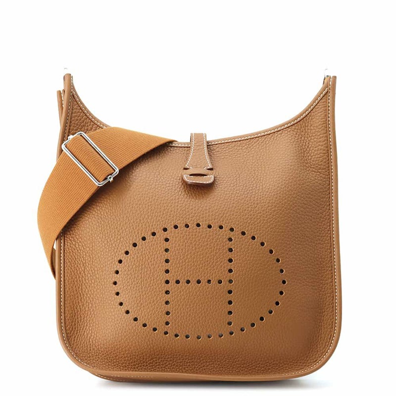 エルメス ショルダーバッグ エブリン3 PM ゴールド/シルバー金具 トリヨンクレマンス W刻印 HERMES Evelyne