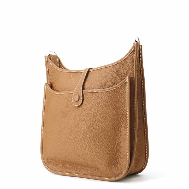 エルメス ショルダーバッグ エブリン3 PM ゴールド/シルバー金具 トリヨンクレマンス W刻印 HERMES Evelyne