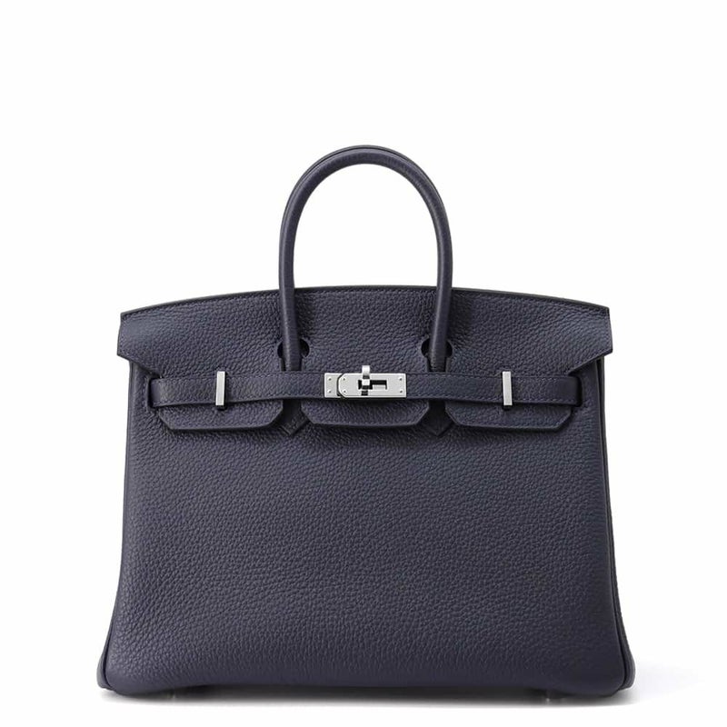 エルメス バーキン25 ブルーニュイ/シルバー金具 トゴ Z刻印 HERMES Birkin ハンドバッグ