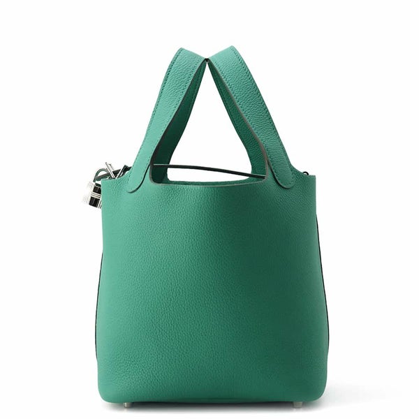 エルメス ハンドバッグ ピコタンロックPM ヴェールヴェルティゴ/シルバー金具 トリヨンモーリス U刻印