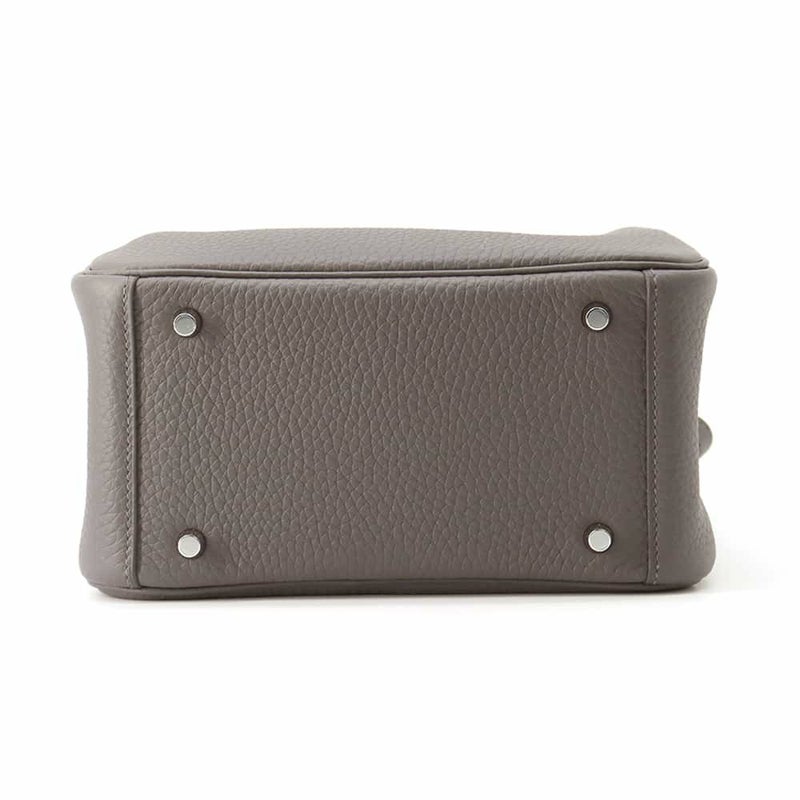 エルメス リンディ ミニ グリメイヤー/シルバー金具 トリヨンクレマンス W刻印 HERMES 2wayショルダー