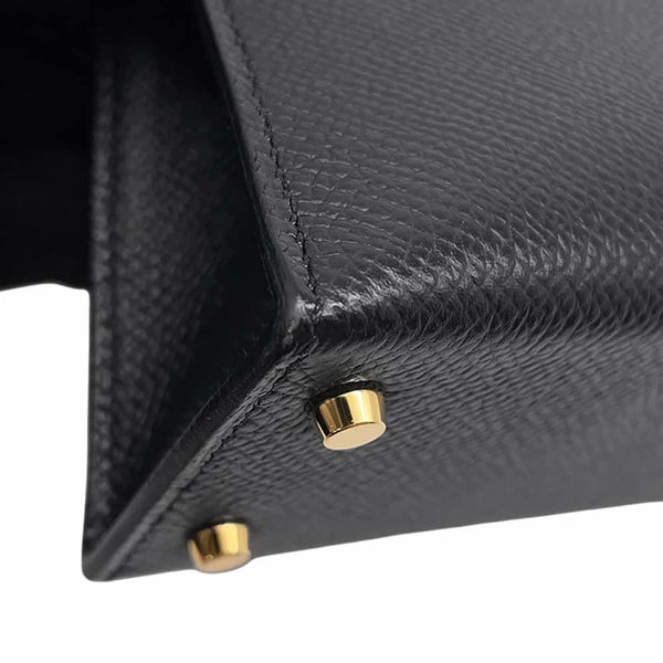 エルメス ハンドバッグ ミニケリードゥ 外縫い ブラック/ゴールド金具 エプソン U刻印 2wayショルダー 黒
