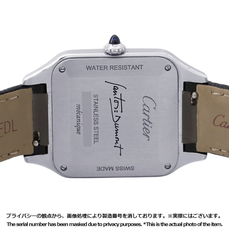 カルティエ サントス デュモン LM WSSA0046 Cartier 腕時計 黒文字盤 手巻き