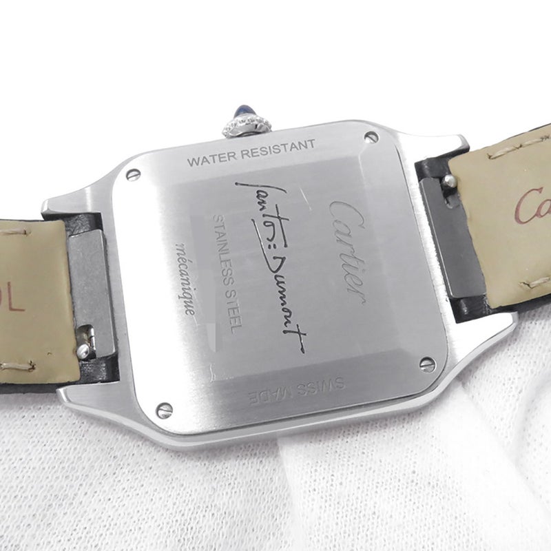 カルティエ サントス デュモン LM WSSA0046 Cartier 腕時計 黒文字盤 手巻き