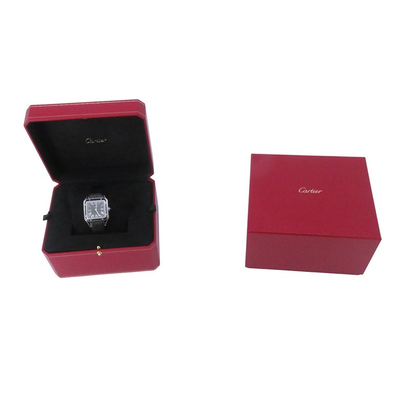 カルティエ サントス デュモン LM WSSA0046 Cartier 腕時計 黒文字盤 手巻き