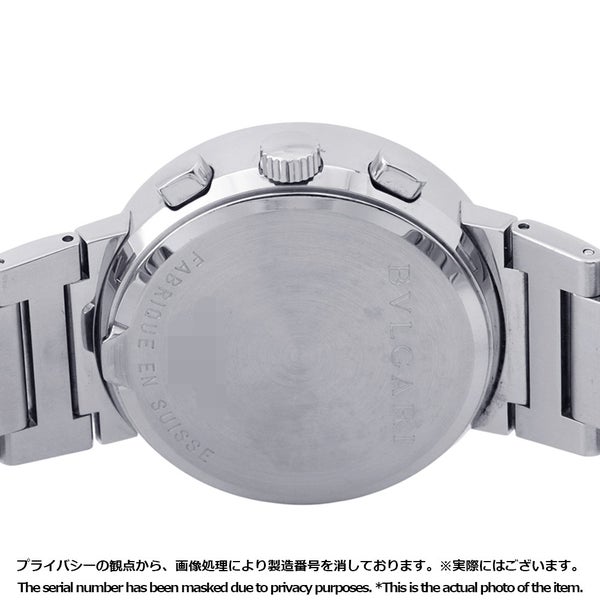 ブルガリ ブルガリブルガリ クロノグラフ BVLGARI 腕時計 黒文字盤