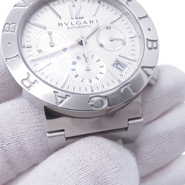 ブルガリ ブルガリブルガリ クロノグラフ BVLGARI 腕時計 黒文字盤