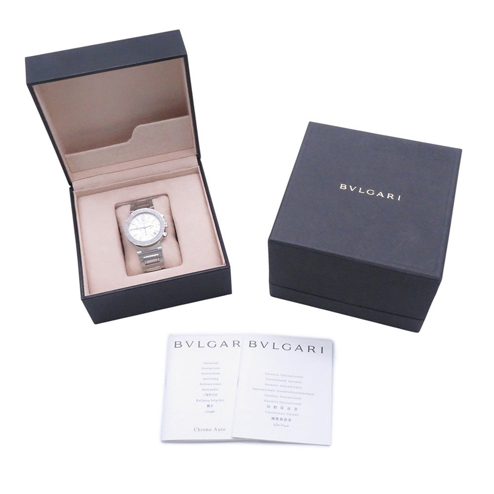 ブルガリ ブルガリブルガリ クロノグラフ BVLGARI 腕時計 黒文字盤