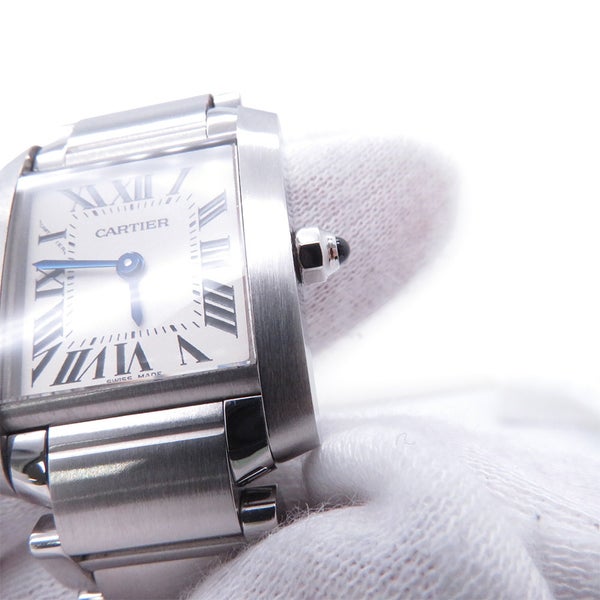 カルティエ タンク フランセーズ SM W51008Q3 Cartier 腕時計 アイボリー文字盤 レディース クォーツ