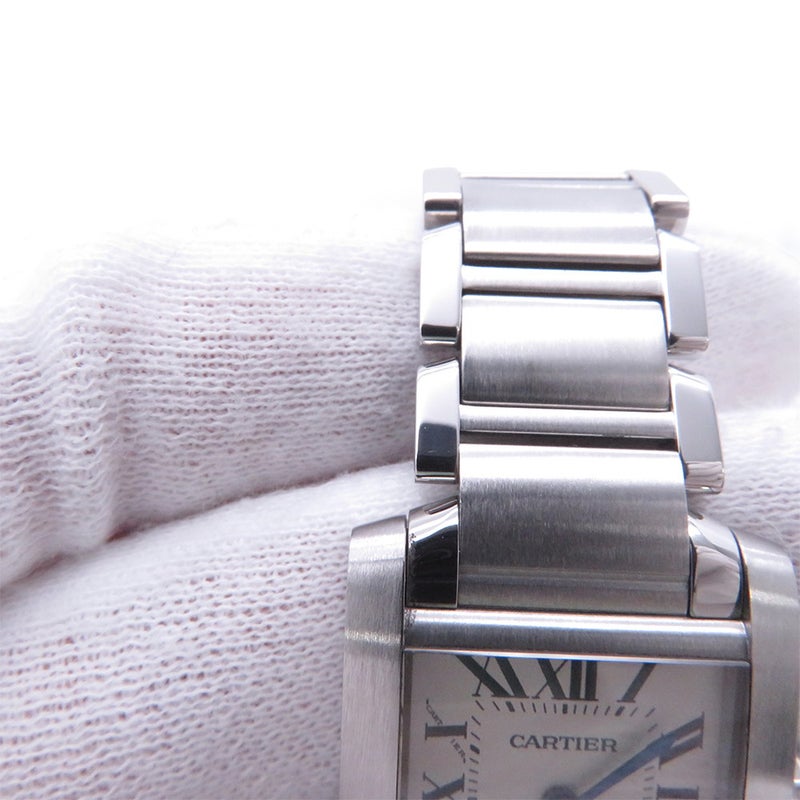 カルティエ タンク フランセーズ SM W51008Q3 Cartier 腕時計 アイボリー文字盤 レディース クォーツ