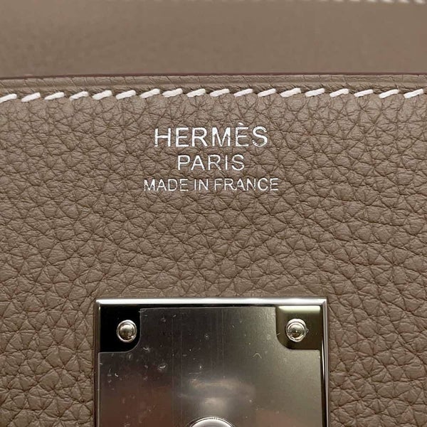 エルメス バーキン30 エトゥープ/シルバー金具 トゴ W刻印 HERMES Birkin ハンドバッグ