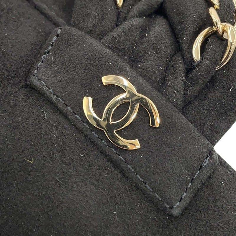 シャネル ローファー ココマーク チェーン スエード レディースサイズ37C G32955 CHANEL 靴 黒
