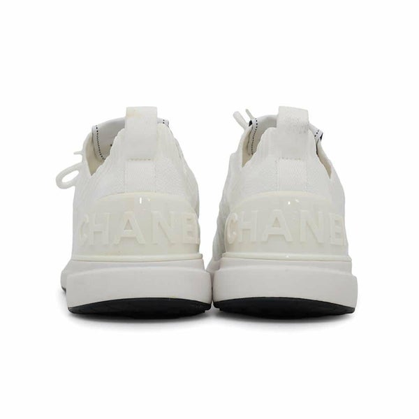 シャネル スニーカー ココマーク ニット レディースサイズ37 CHANEL 靴 白