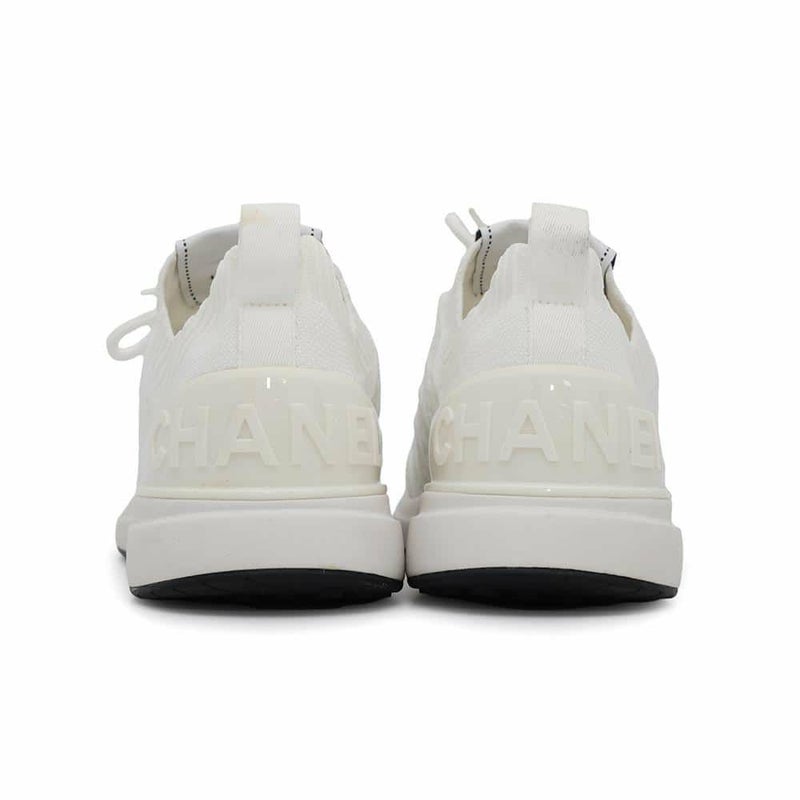 シャネル スニーカー ココマーク ニット レディースサイズ37 CHANEL 靴 白