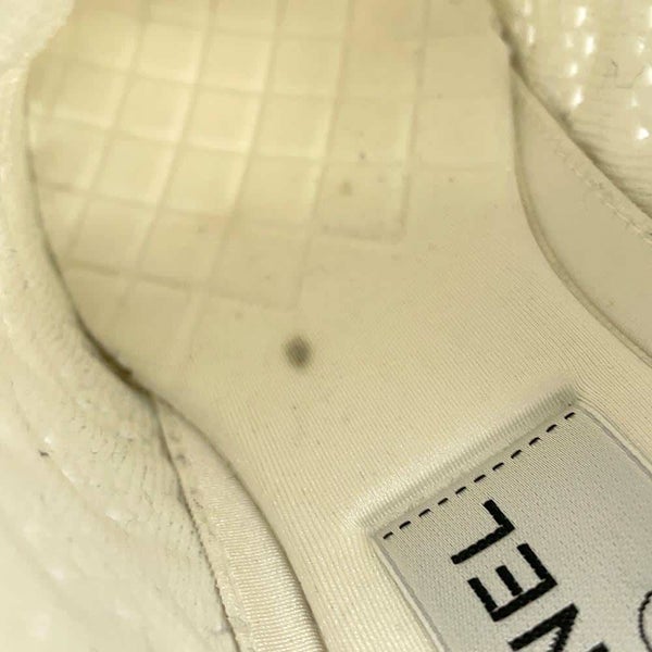 シャネル スニーカー ココマーク ニット レディースサイズ37 CHANEL 靴 白